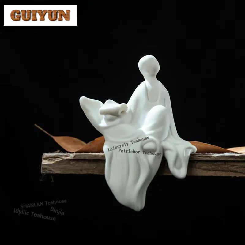 Ceramic Zen Phaseless Buddha Tea Pet Retro Fish Tank Landscaping Tea Figurine Play Toys Tea Statue Ornaments Craftsmanship view 5