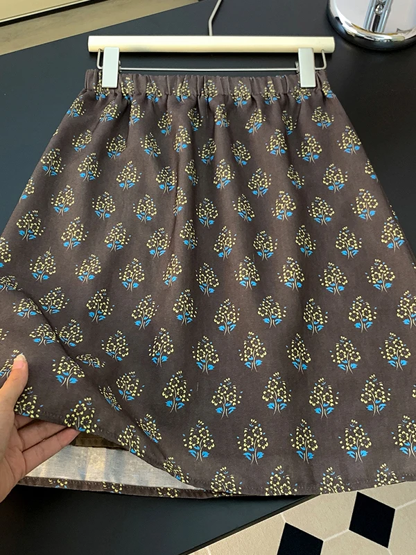 High-End Retro Floral Skirt Wo - огляд і ціна Midi Skirt Floral