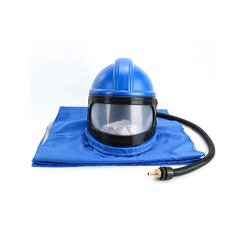 Air conditioning sandblasting helmet sandblasting cap one-piece split suit filter thermostat