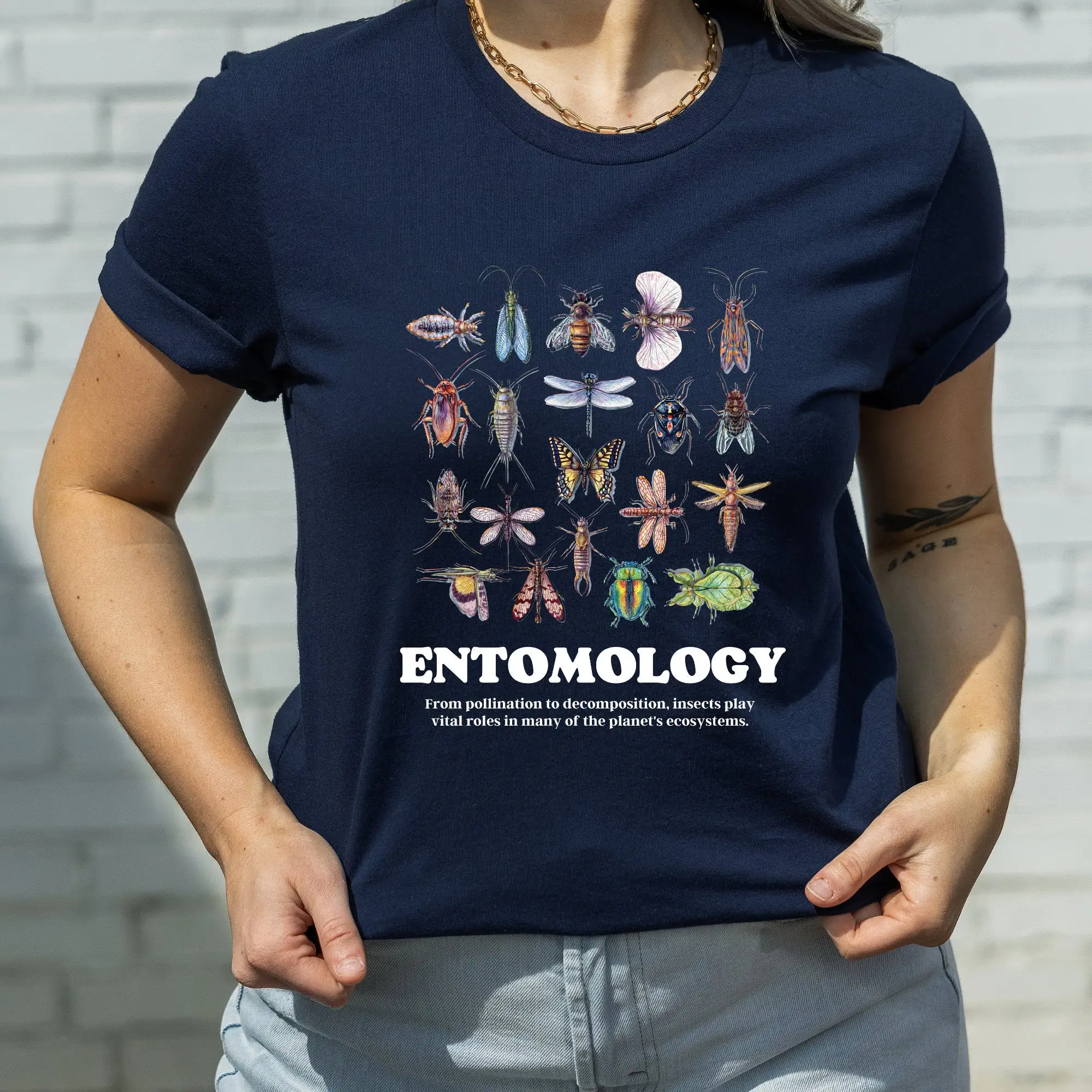 

Entomology T-shirt Bug Lover T-shirt Entomologist Insect Botanical Lover Gift Vintage Classic Fashion Streetwear Cotton T Shirt