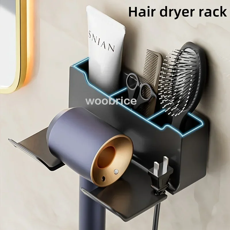 Shelf for Bathroom Dryer Cradle Wall Shelves Hair Dryer Holder Hairdryer Shower Organizer Box Toilet Blower Holder BathroomStuff