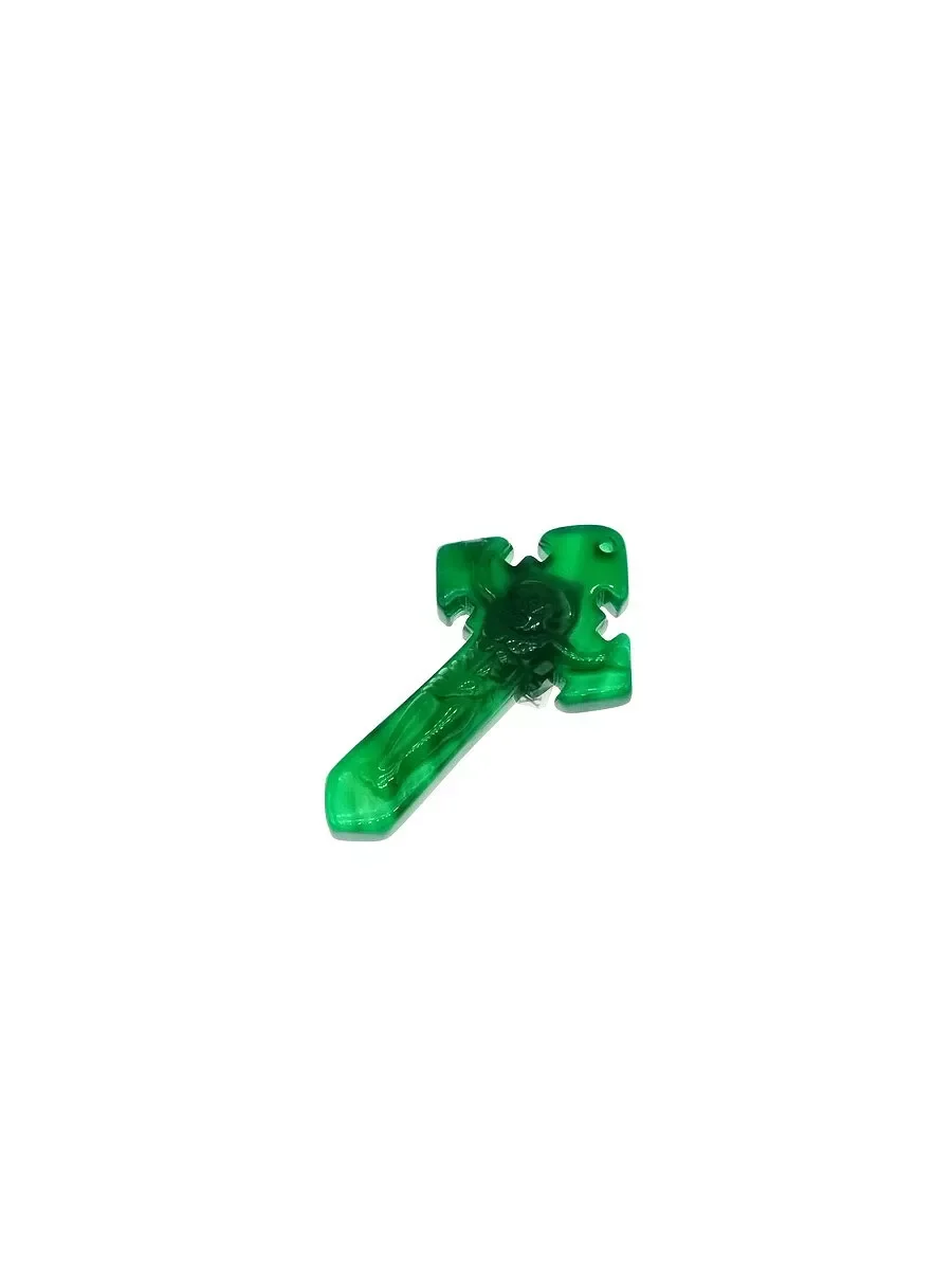 

Certified Nateral Green Agate Pure Hand Polished Carving Cross Crucifix Pendant