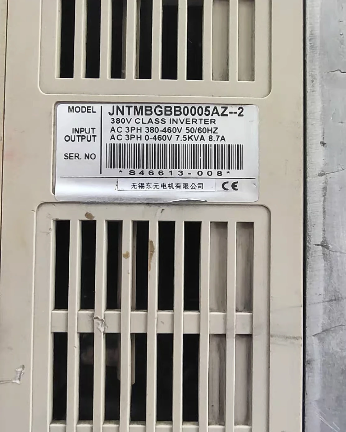 Used inverter jntmbgbb0005az-2  4  -5.5KW 0380V