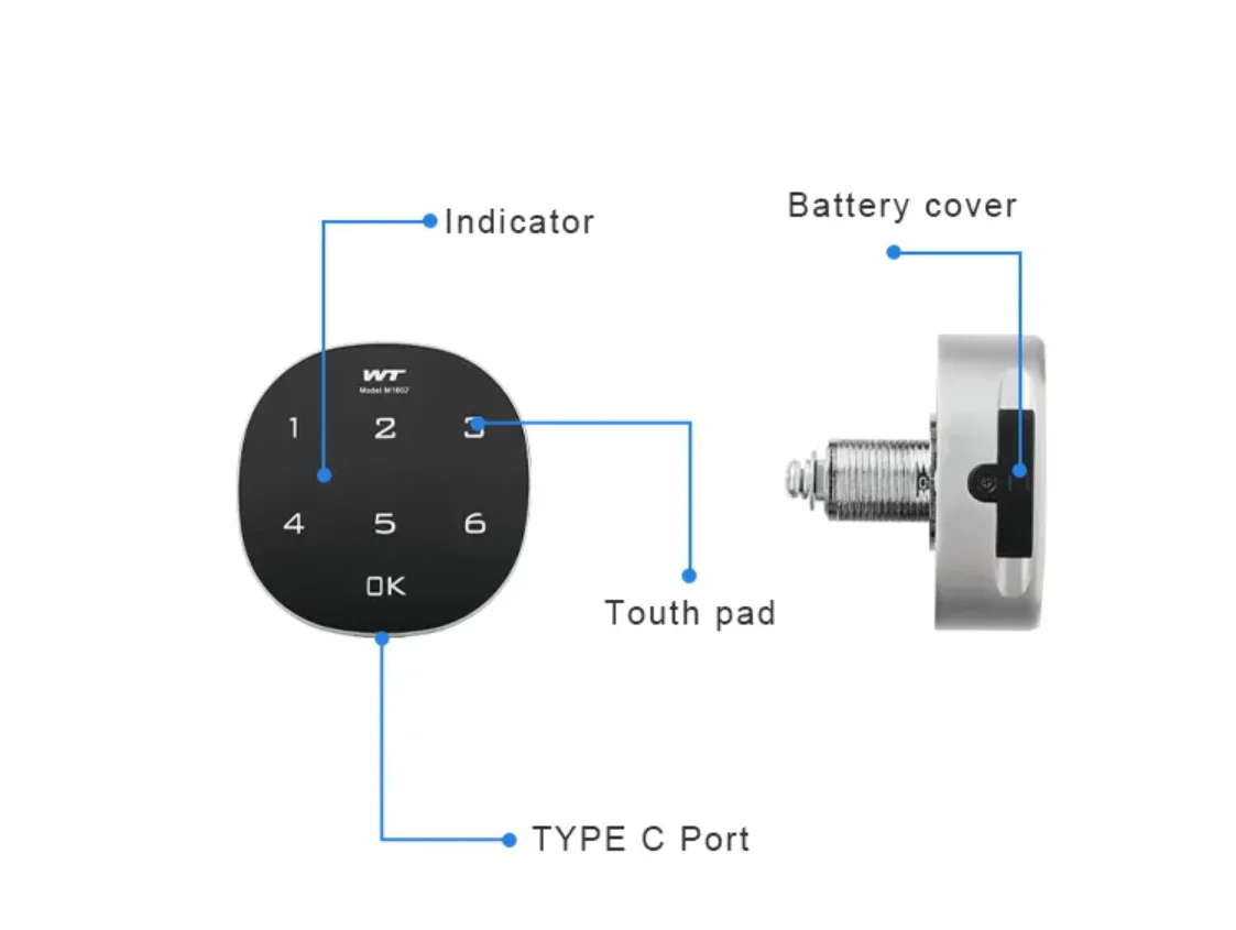 Dotek digitální chytrý elektronický heslo zamknout záruka zamknout dřevo skříň keypad/fingerprint/ RFID šuplík zamknout