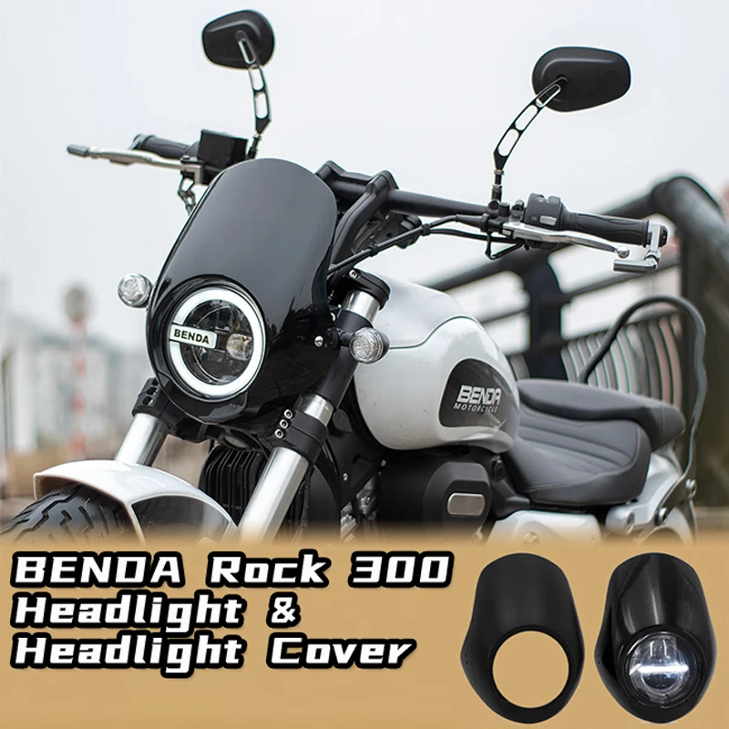 

Motorcycle Accessories ABS Front Lights Side Panel Fairing Frame Cover Motorcycle Headlight Assembly LED Headlight for Rock 300