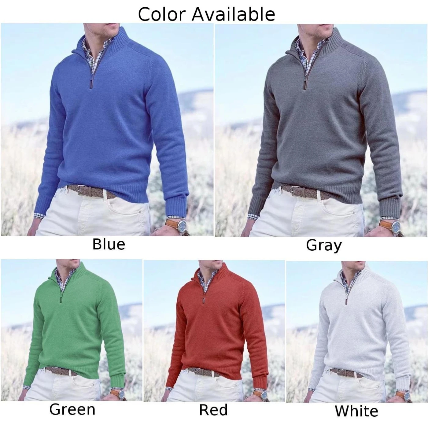 Autumn Winter Men\\\\\\\'s Zip-Up Design Sweater Knitwear Pullovers Stand Collar Warm Thicken Sweater Base Sweatshirt