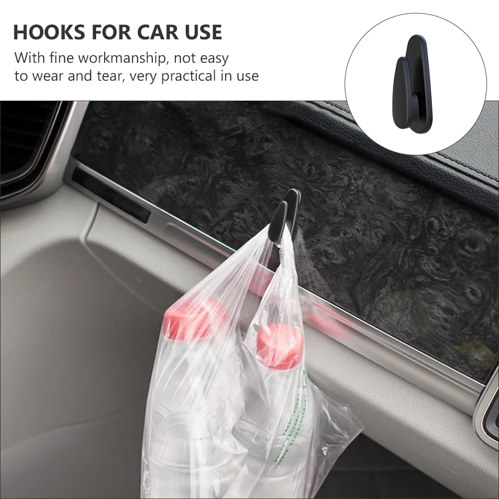 

8pcs Car Headrest Hooks Premium ABS Durable Practical Self Adhesive No Tool Needed Suitable Headset Cable Key Storage Car