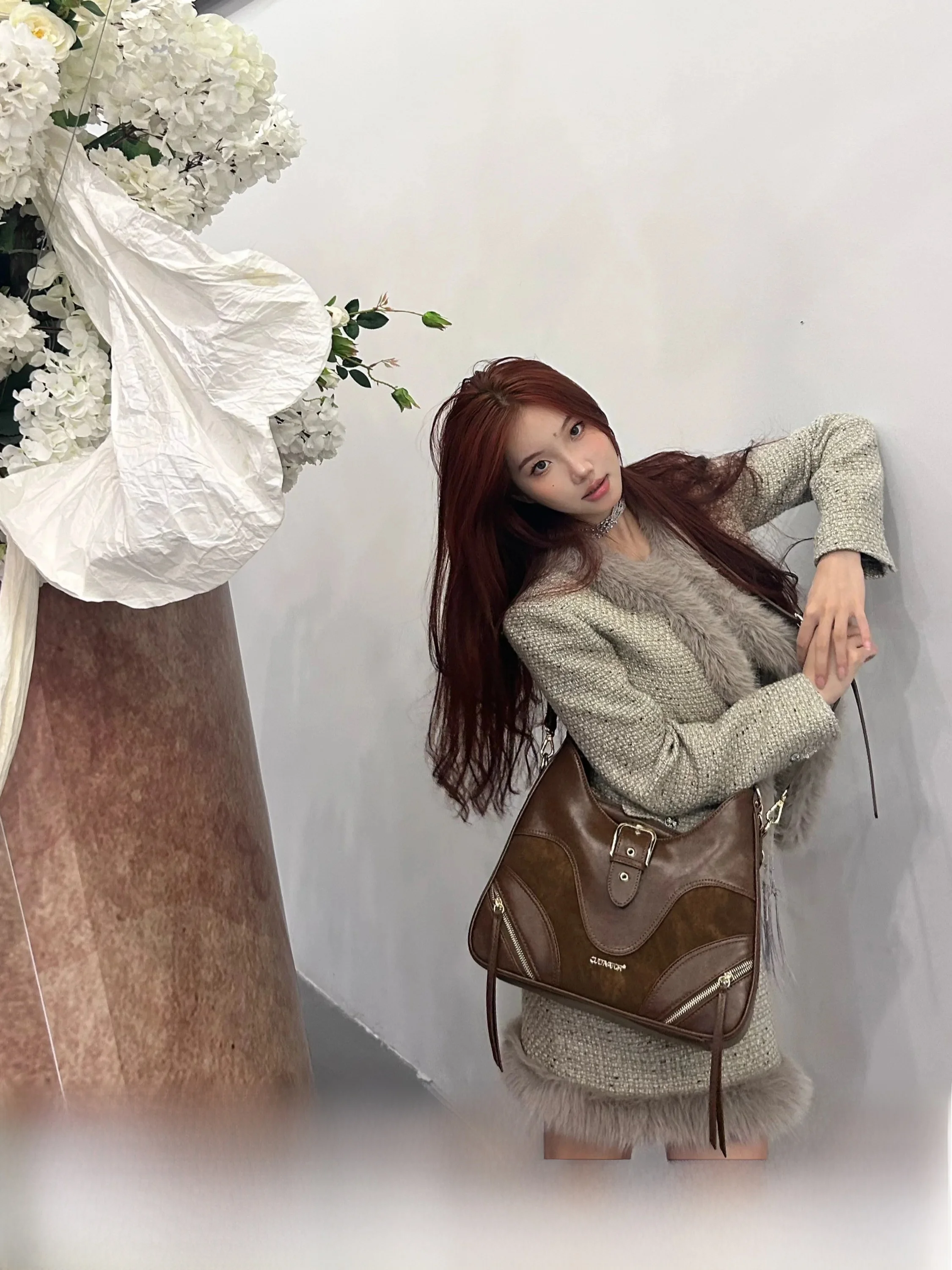 Retro Vintage Cultivator Tote Bag Shoulder Handbag Crossbody Bag Leather PU Material Medium Size for Young Adults