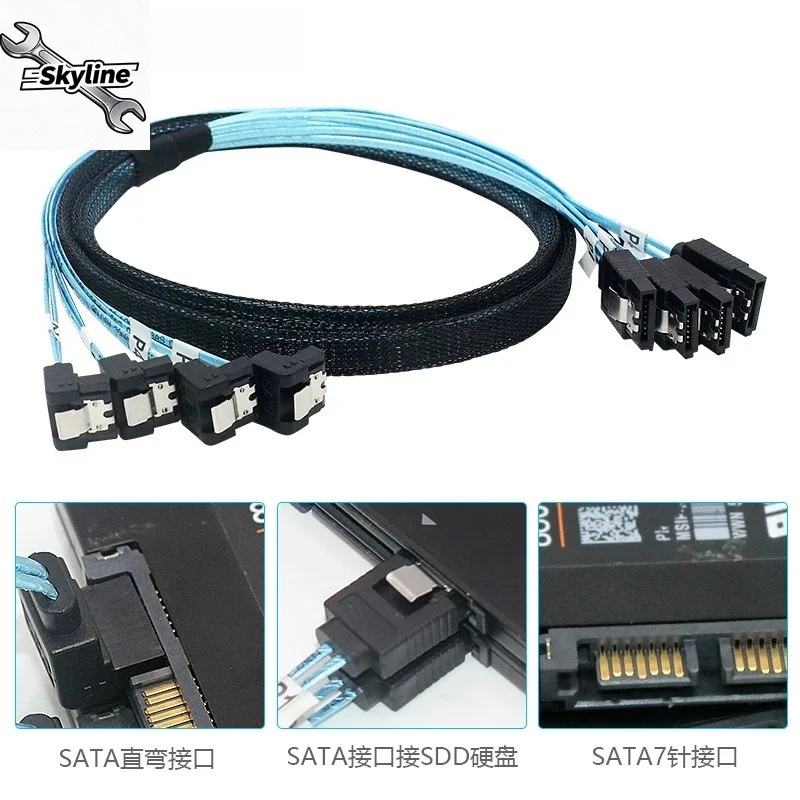 SATA3.0 data cable main board connection hard disk 6Gbps high speed cable 6SATA bend has been serial cable