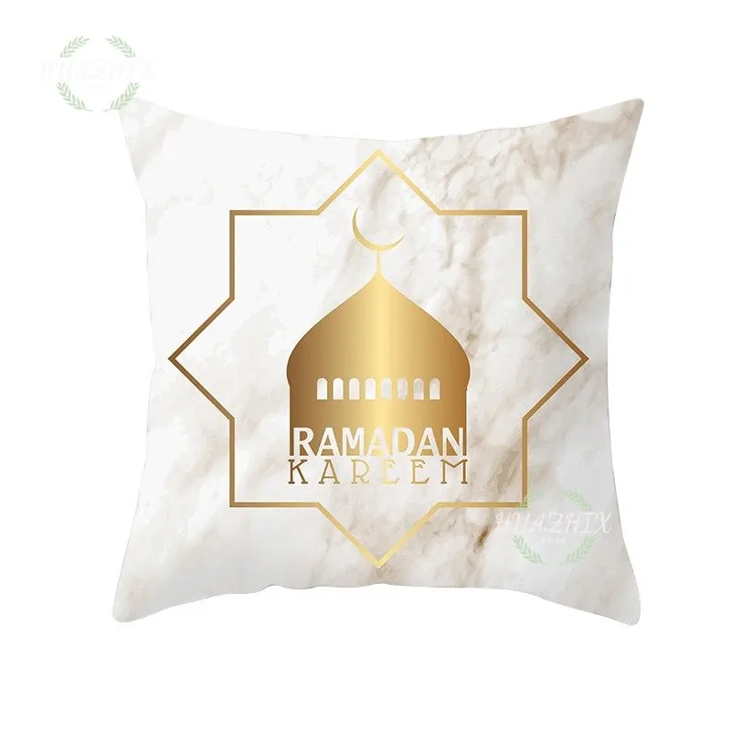 Ramadan Decoration Pillowcase Mosque Muslim Throw Pillow Family Sofa Bed decoration Eid Mubarak Islamic Cushion