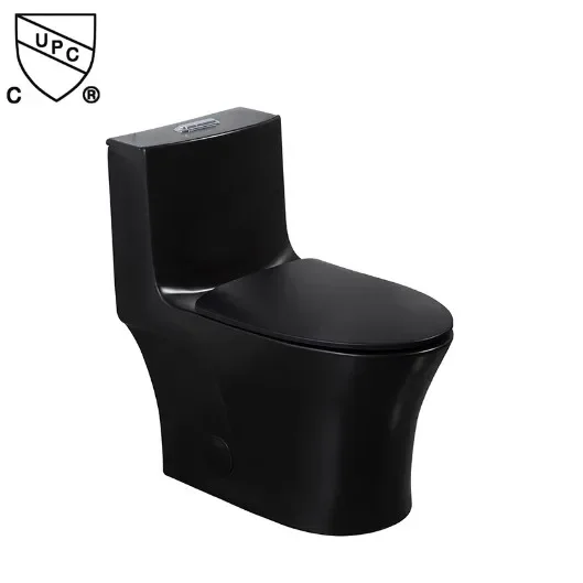 Cupc USA Standard Top Sale Sanitary Ware Black Porcelain Floor Mounted Toilet Bowl Countertop Basin Sink Ceramic Bathroom Set
