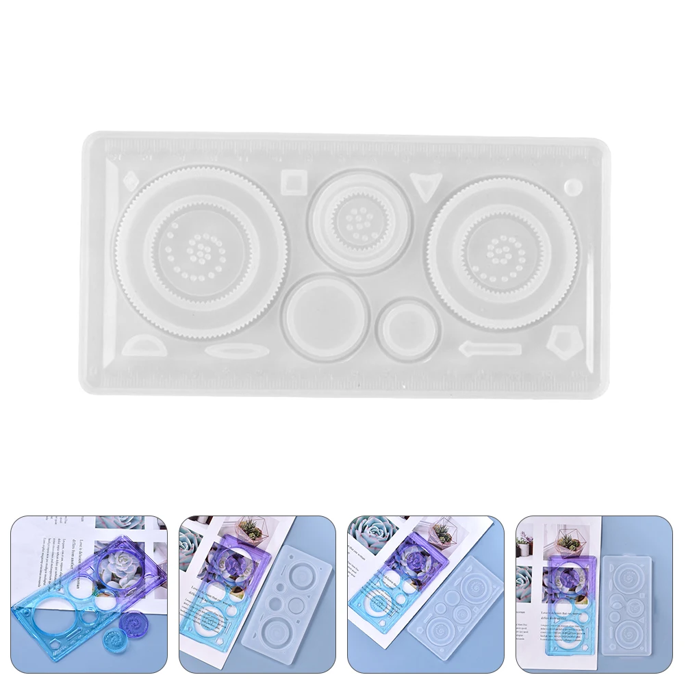 

Silicone Mold for Crystal Drip Epoxy Resin Ruler Drawing Painting DIY Craft Tool Student Supplies Sculpture Making