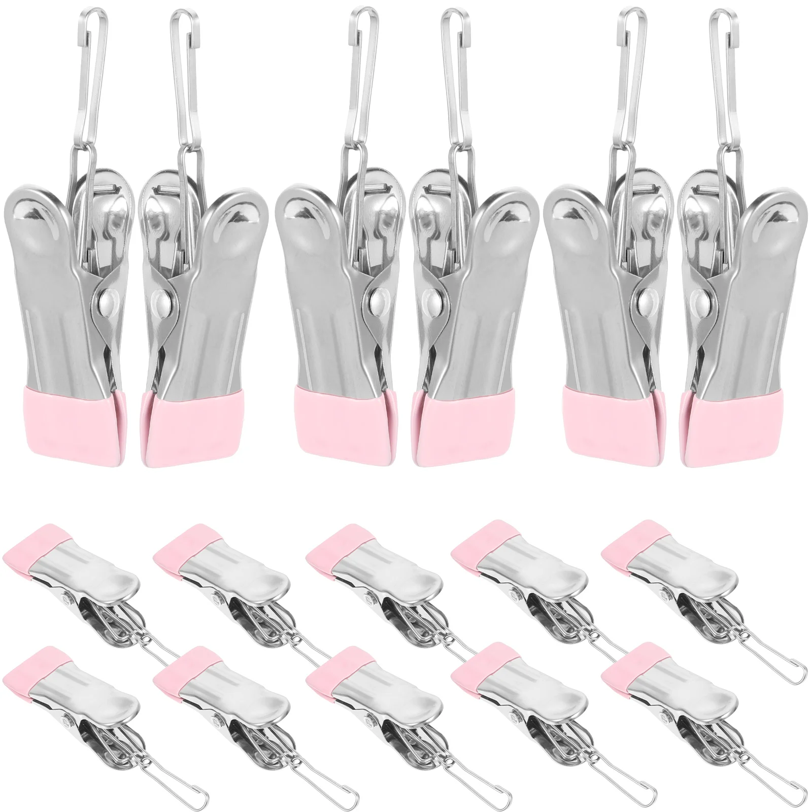 

20Pcs Premium Clothespins No Mark Windproof Clothes Clips for Bedding Towel Mat Garment Drying Non-Slip Laundry Clamps