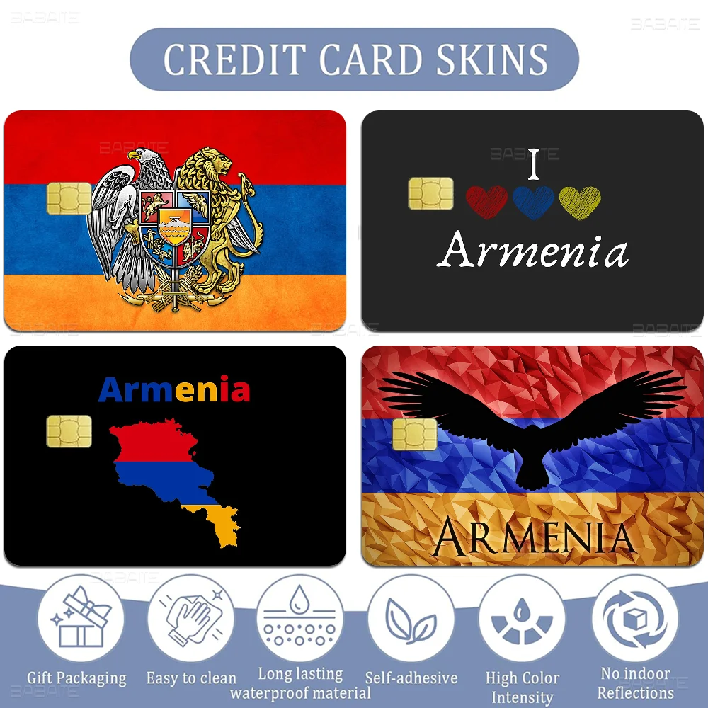 أرمينيا الأرمنية العلم 100٪ حار بيع أمين الائتمان الخصم البنك بطاقة حافلة بطاقة فيلم الجلد ملصق