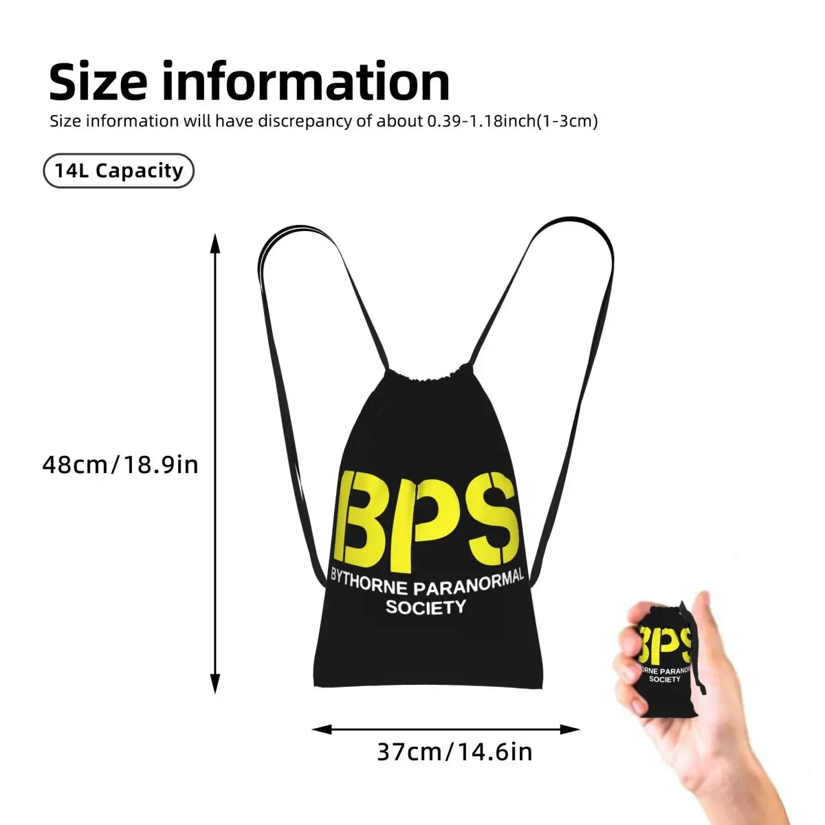 Mandela Catalogue Merch Mandela Catalogue Soc Drawstring Backpack hiking cycling Bag Portable Travel Drawstring Bag Men Women