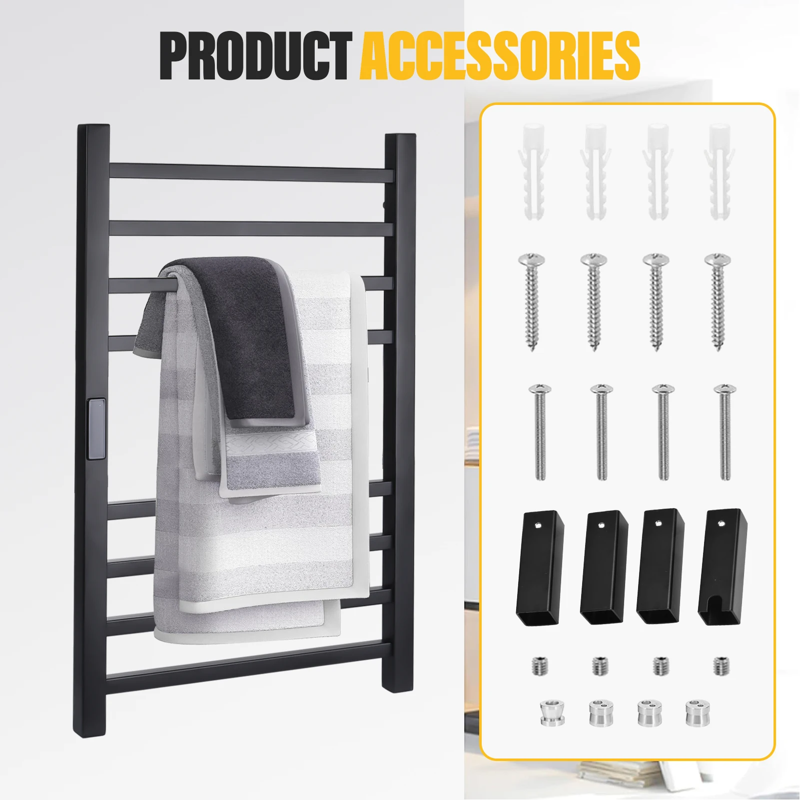 رف منشفة أكثر دفئًا يُثبت على الحائط، رف تدفئة المناشف، رف الحمام، سخان منشفة الحمام للمطبخ، الشقة، صالة الألعاب الرياضية، الفندق، المنزل