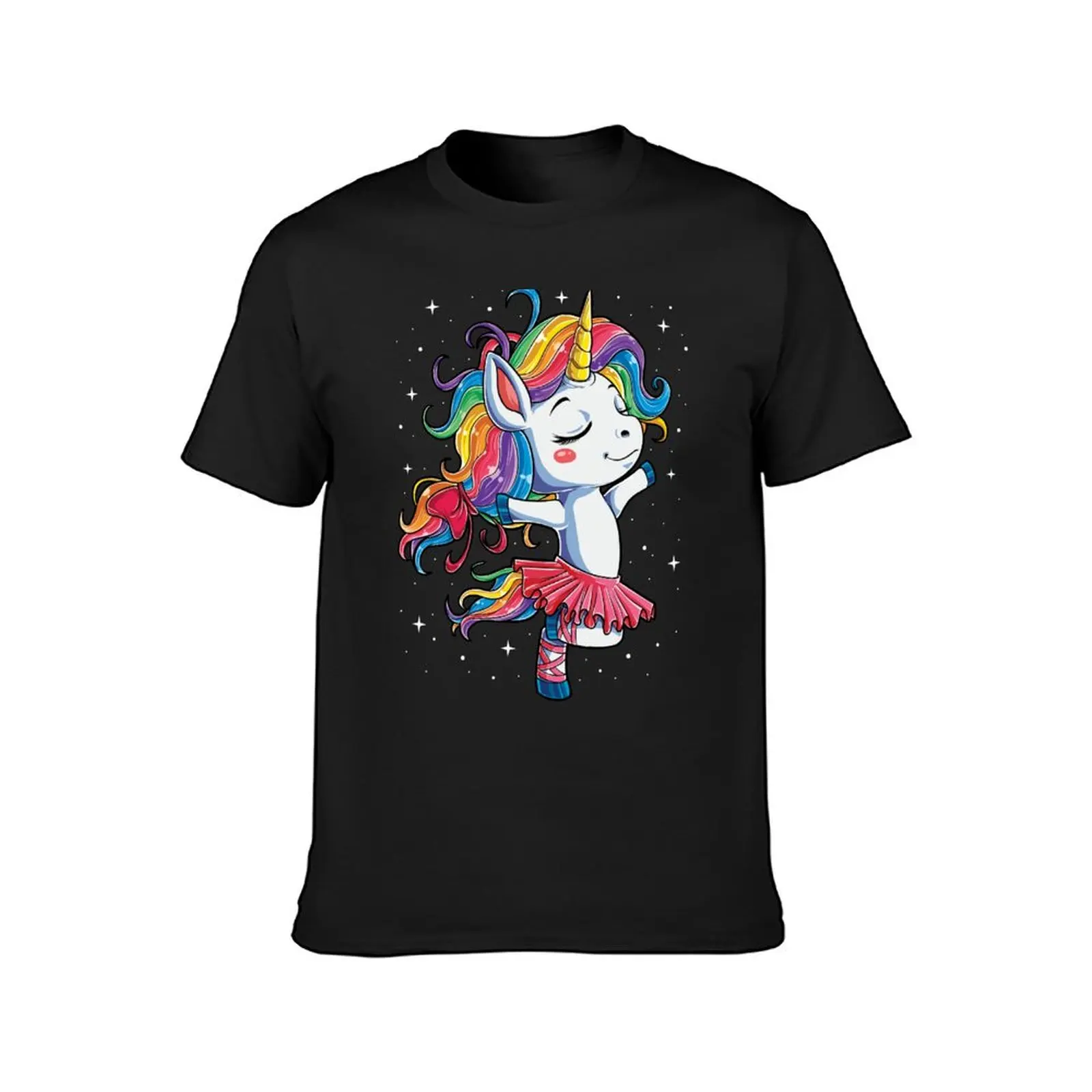 Ballet Dancer Unicorn T shirt Kids Girls Rainbow Ballerina Gifts Party Men Women T-Shirt vintage Men's t shirts