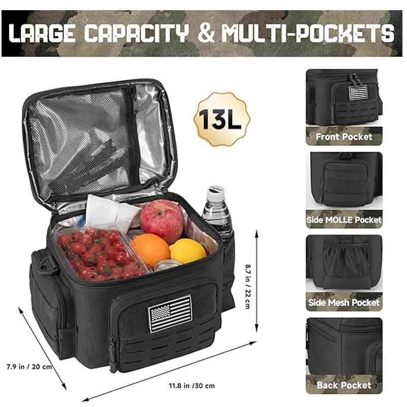 13L-18L-Insulation Picnic Lunch Packing Fresh-keeping Ice Shoulder Bento Refrigerated Storage Bag lunch box  loncheras de mujer