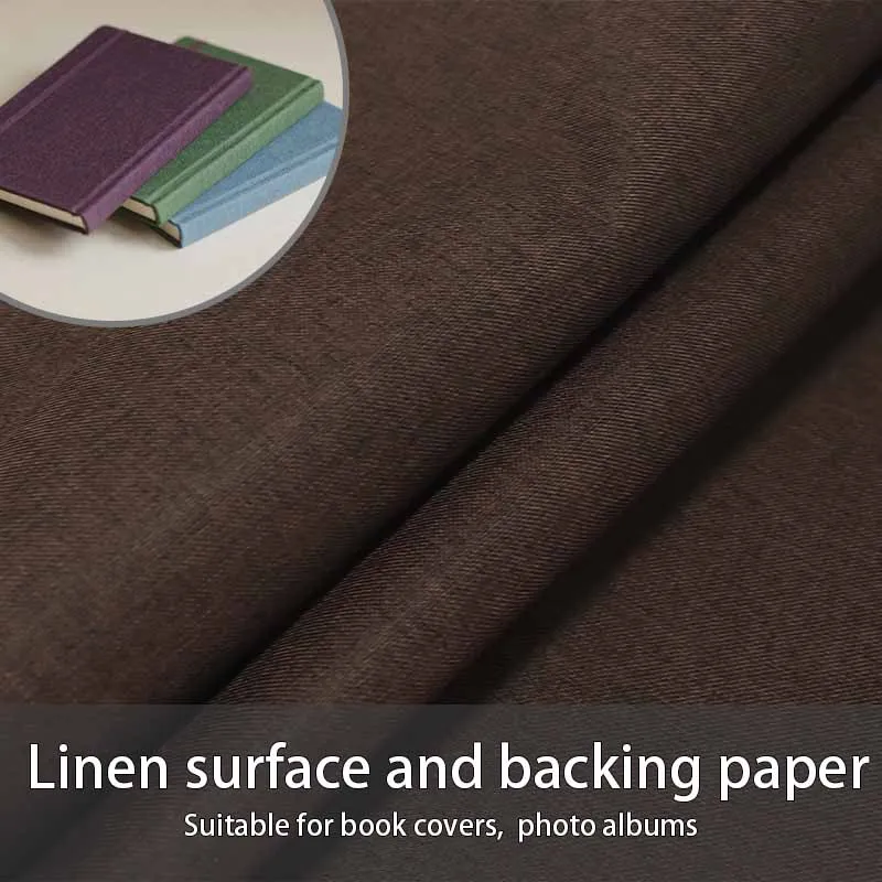 Linen Book Cover Book Binding Cloth for Photo Album Scrapbook Linen Surface Paper Backed Craft Paper Book Protection 40x100cm view 4