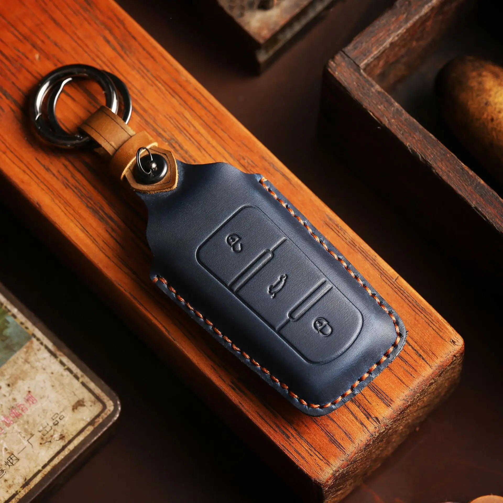 

Кожаный чехол для ключей от автомобиля, чехол-держатель для ключей, защитный чехол для Vw Volkswagen CC Passat B8 Magtan B7, аксессуары для дистанционного управления