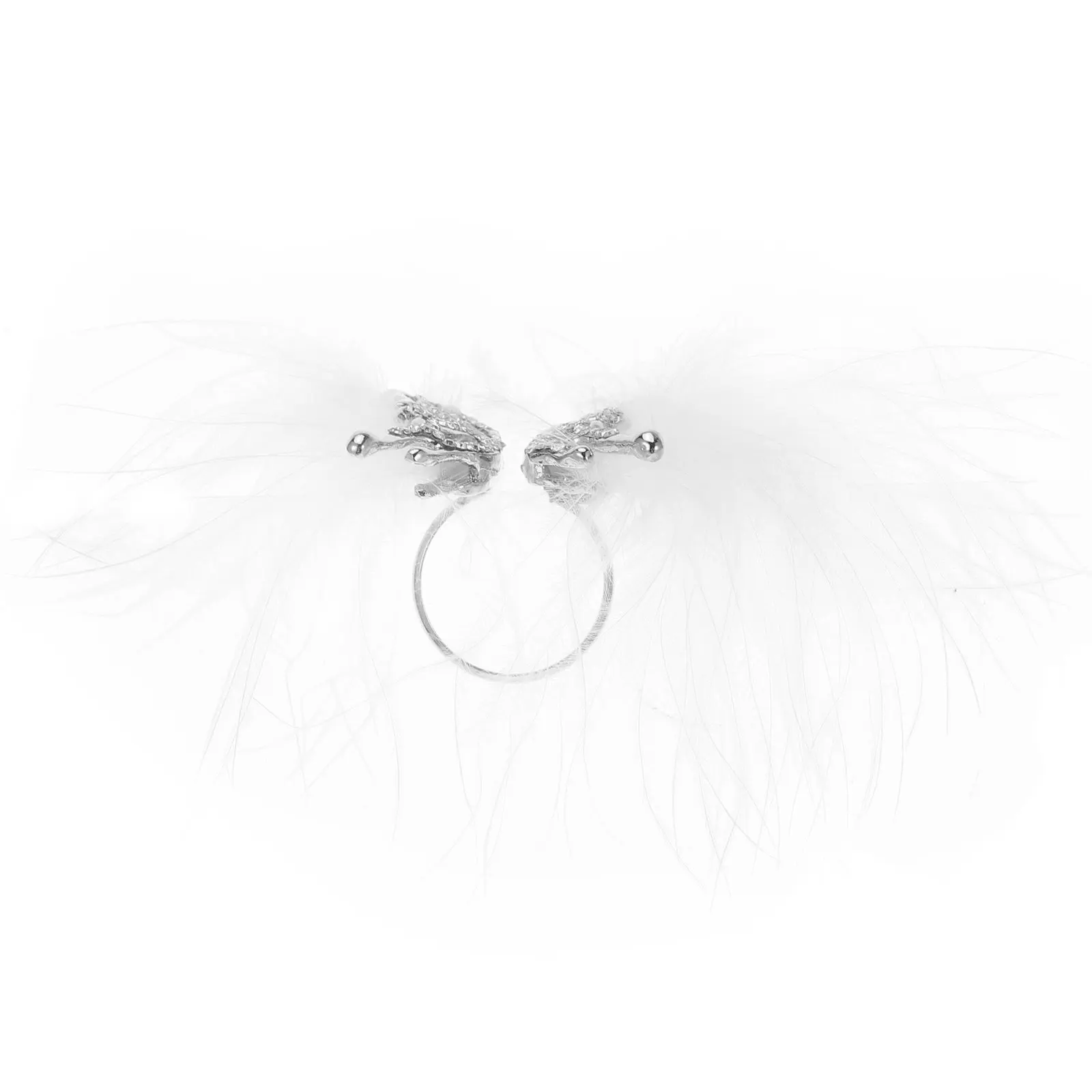 Butterfly Open Ring for Women Adjustable Delicate Zircon Plume Design Elegant Statement Ring Gift for Birthday Christmas Wedding