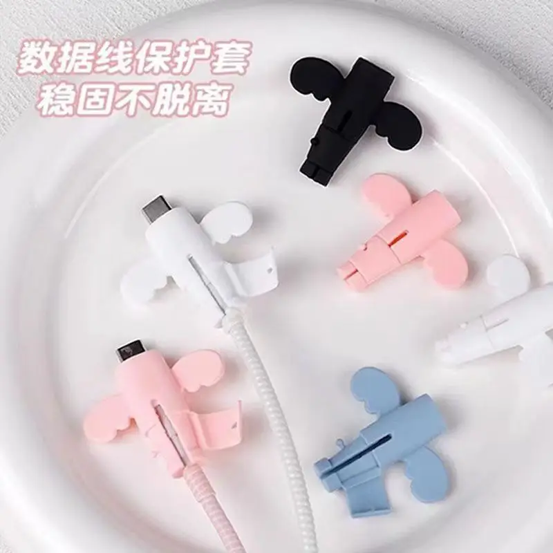 4 Pcs Cable Protector Saver Cute Protector USB Cable Saver Phone Charger Cable Sleeve Cable Wire Wrap Connector Charging Saver