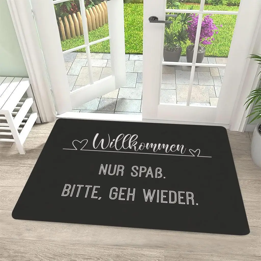 VIKAMA Entrance Door Rug With Fun Letters That Absorb Water And Prevent Slipping Bathroom And Toilet Floor Mat For Home Decor