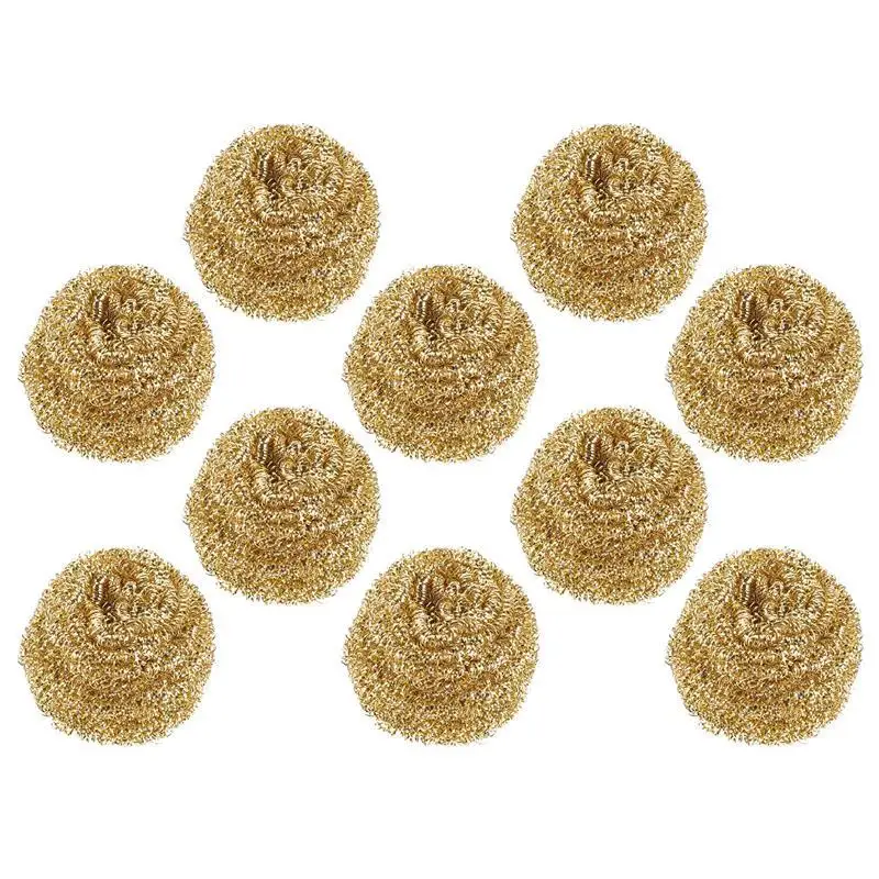 10Pcs Soldering Tip Cleaner Brass Balls Steel Wool Iron Copper Wire Cleaning Balls Soldering Tip Cleaner Brass Wire Balls