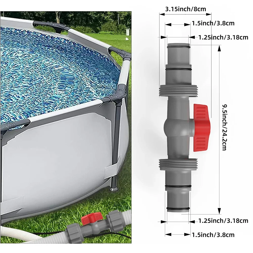 

Underground Pool Adapter Easy Installation 1.5in Replacement Pipe Parts For Swimming Pool Pools & Spas Hose Fittings