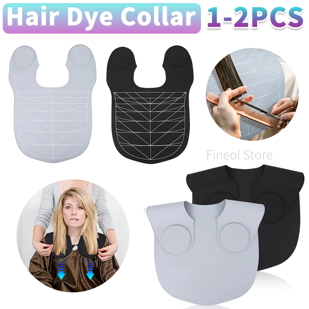 

Silicone Hair Dye Shawl Waterproof Salon Hairdressing Hair Cutting Pad with Guidelines Hair Cutting Mat Measurement Haircut Cape