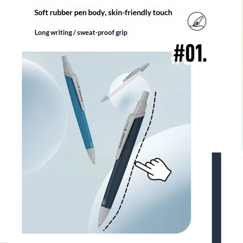 Schneider RECO 0.5mm Black Ink Gel Pen Reusable Body Ergonomic Grip Smooth Writing Office School Student Business German Design