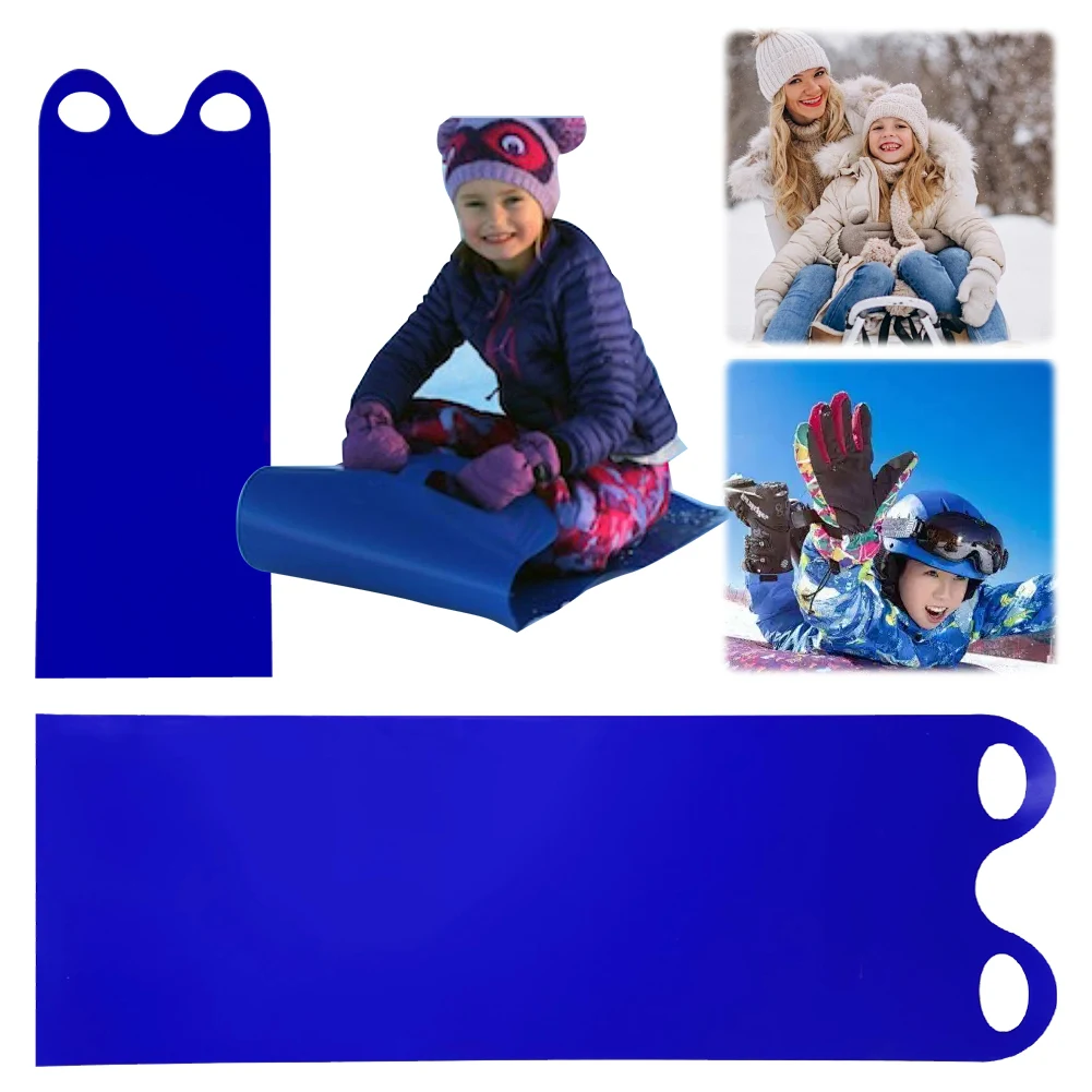 Roll Up Snow Sled Foldable Snowboard with 2 Handle Snow Slider Pad Roll Up Skiing Pad Sand Slider Board for Winter Holiday