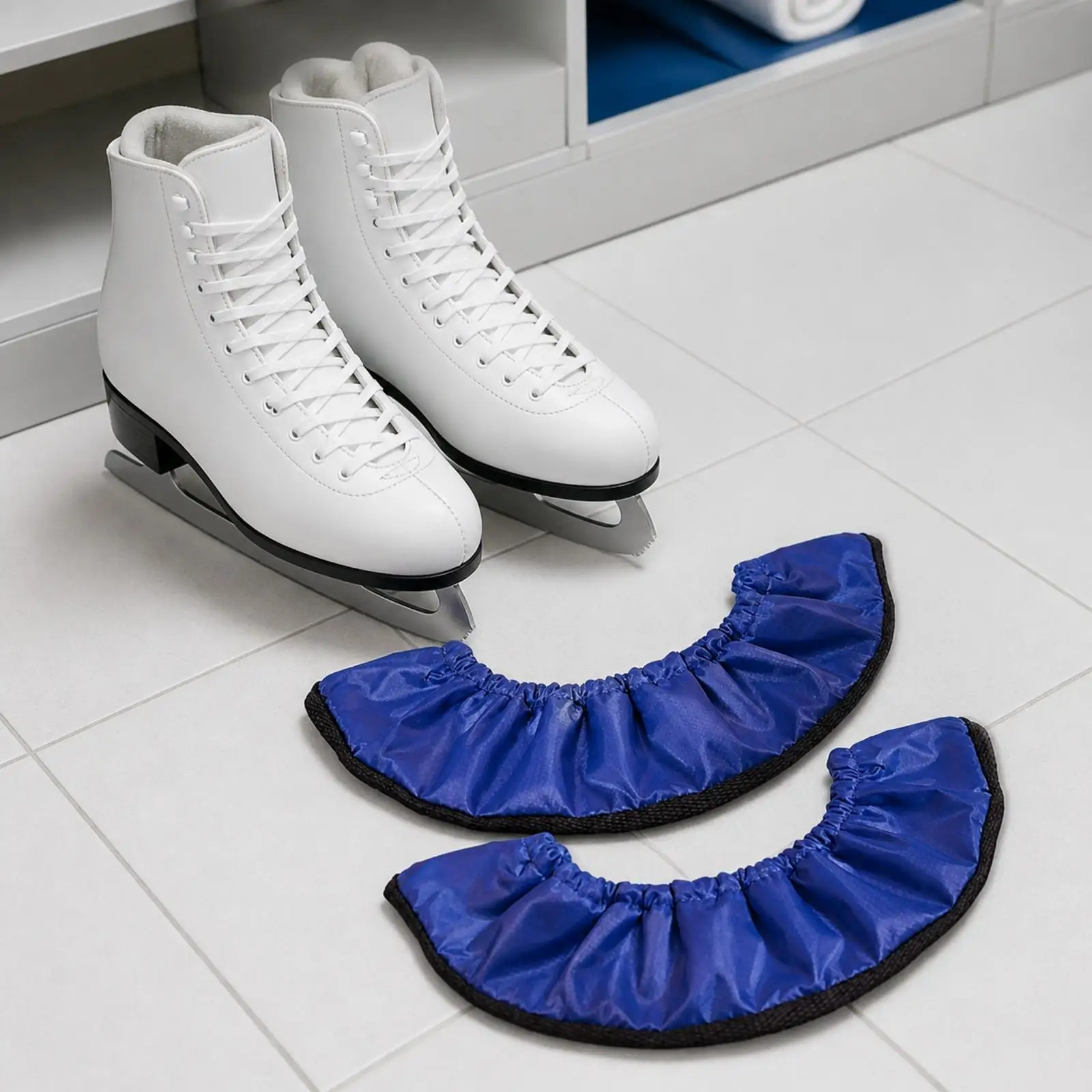 Skate Tip Protector for Ice Skates Fleece Lined Double Layer Oxford Cloth Cover for Skate Boots Storage Transport