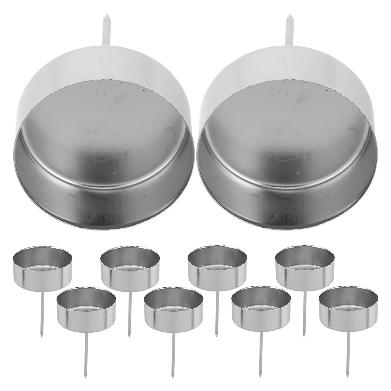 

10Pcs Round Holders Spike Iron Wedding Table Centerpieces Heavy Duty Taper Candlestick Holder Dinner Party Wreath