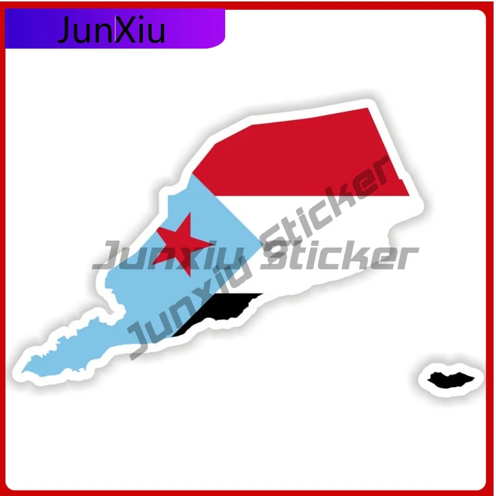 

South Yemen National Emblem Map Shape And Outline Vinyl Decals Graphics Adventure Motorcycle Stickers Decal For Car Rear Bumper