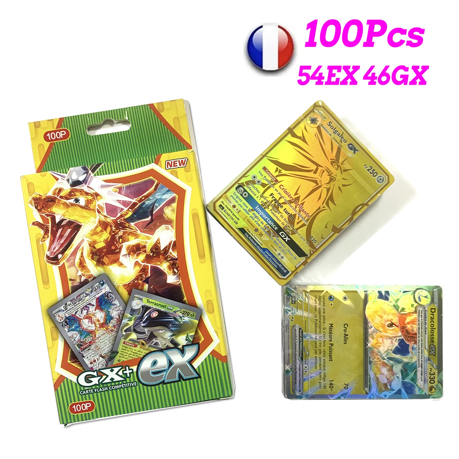 Cartas holográficas de Pokémon, nueva versión francesa, EX Vstar Vmax GX, Arceus, Shiny Charizard Mewtwo Evolution Collection Card