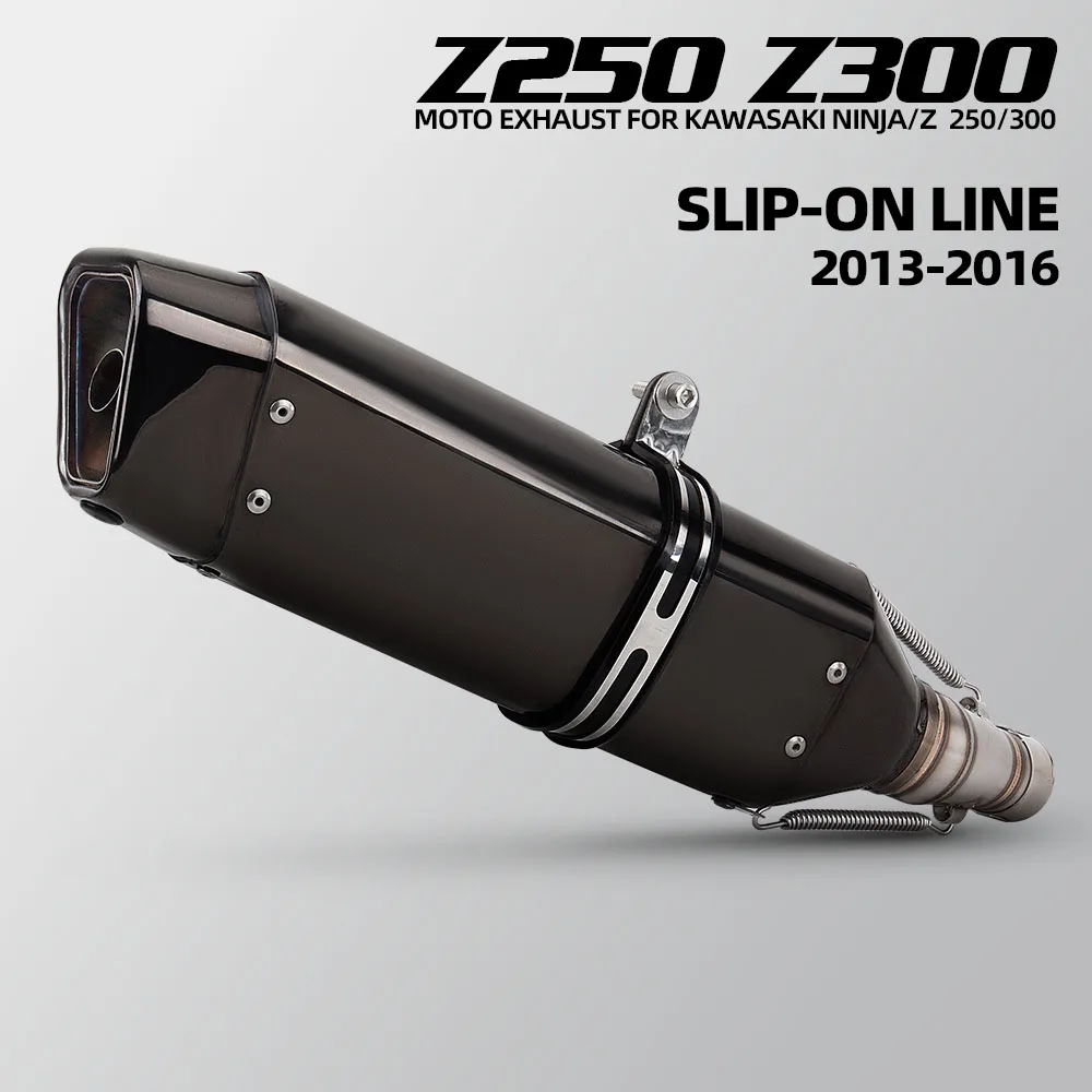 

Motorcycle Exhaust Slip on Line For Kawasaki Ninja300 Z300 Ninja250 Z250 12-16 years Middle Pipe Muffler Kit with DB Killer