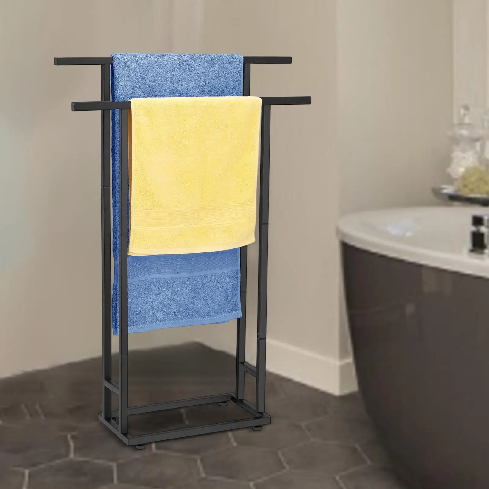 

Indoor Simple Single Bedroom Hanging Clothes Rac,Freestanding Towel Rack Towel for Pool Home Household Easy to Use Organizing