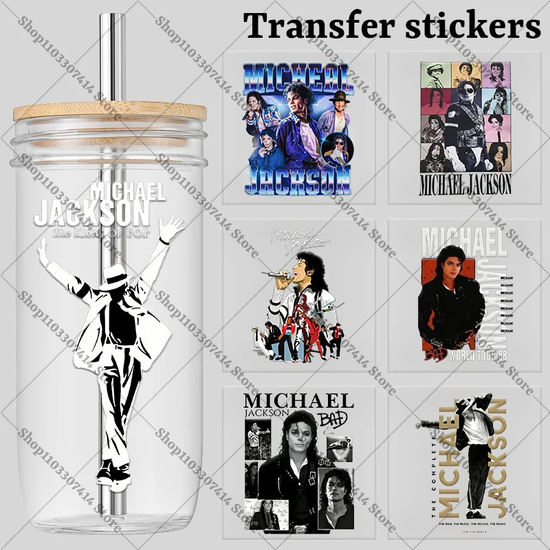 Fashion Creative Transfer Sticker Anime MJ DIY Water Bottle Decor Paster Michael Jackson Crystal Self-adhesive Label Decal Gifts