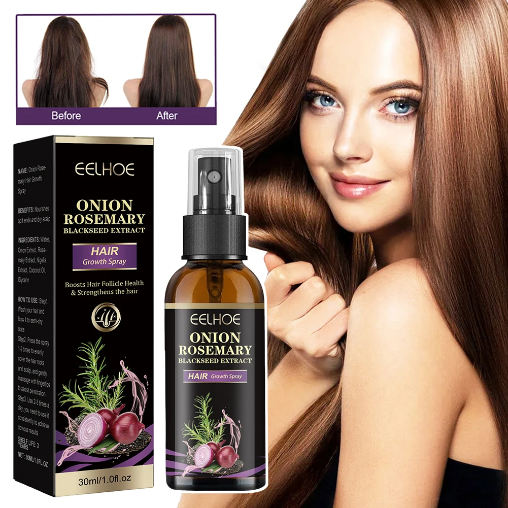 Onion Rosemary Hair Growth Spray For Thinning Hair Women Deep Scalp Moisturizer For Dry Itchy Scalp Post-Wash Treatments