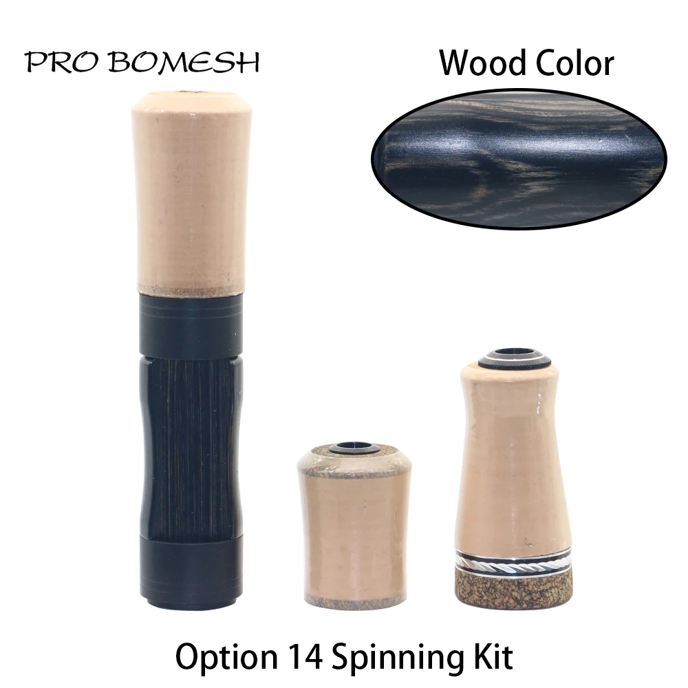 Pro Bomesh Holz Spinning Casting Reel Sitz Split 3A Kork Griff Kit DIY Forelle Angelrute Gebäude Komponente Reparatur Zubehör – Detail 38