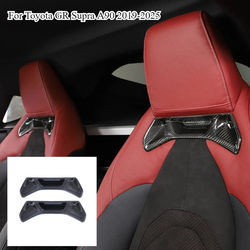 

Fit For Toyota GR Supra A90 2019-2022 Carbon fiber Red Style Car Front Seat Rear Trim Cover Sticker Car Accessories para auto