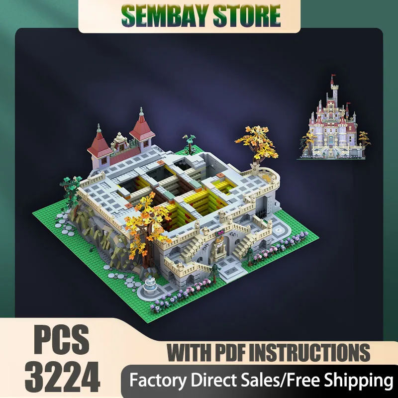 

Famous Movie Moc Building Bricks Modular Castle Complete Base Ground Technology Blocks Christmas DIY Toy Construction Gifts