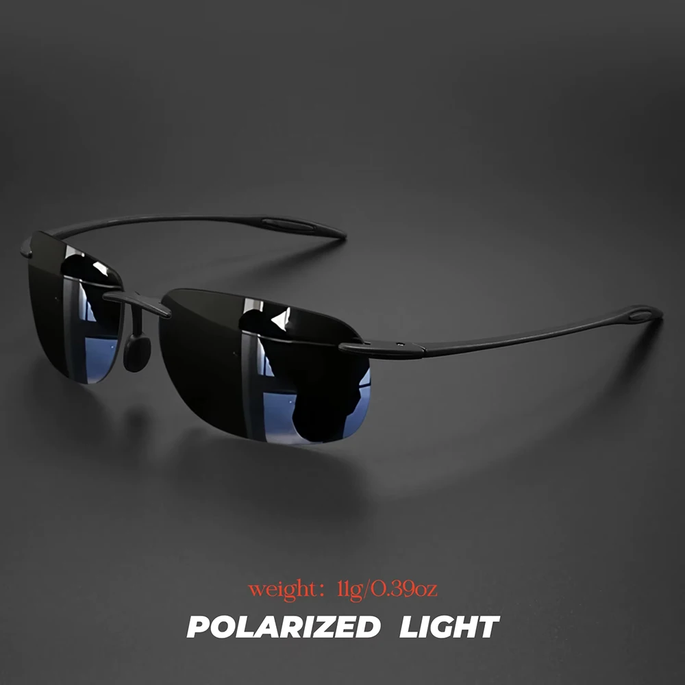 Ultraleichte 11g TR90 Rahmenlose Polarisierte Sonnenbrille UV400-Schutz Rahmenbrille für Outdoor-Abenteuer Casual – Detail 15