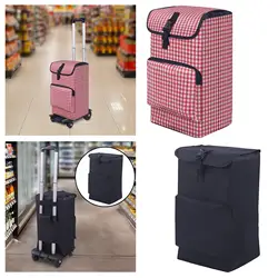 Shopping Spare Bag Large Reusable Pouch for Shopping Cart Fold up Hand Truck Folding Shopping Hand Cart Replacement Bag