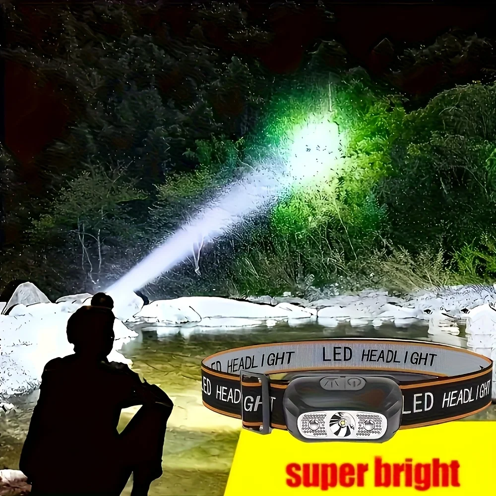 500 Lumen USB Rechargeable Headlamp Motion Sensor Bright LED Running Fishing Flash Head lamp Headlight Infrared Sensor Light