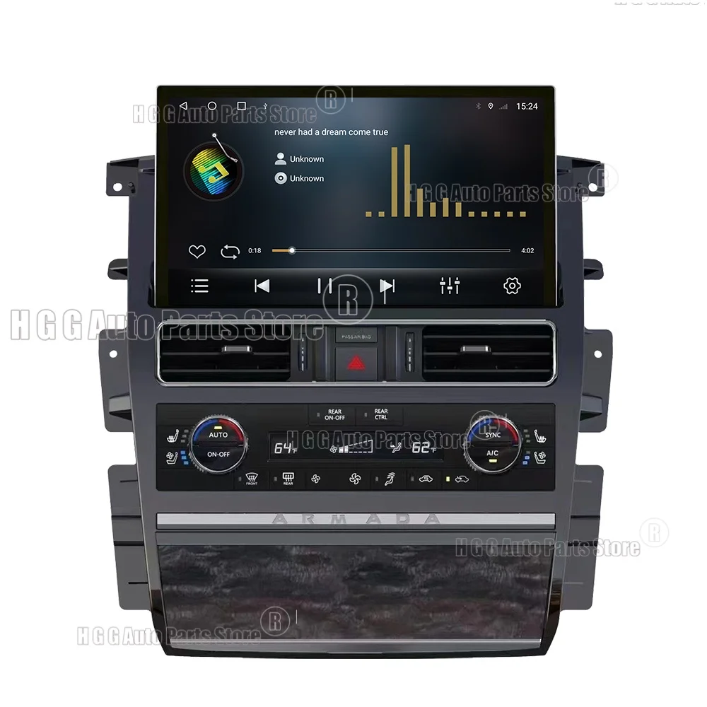 Carplay 8+256GB Android 13 Car Radio For Nissan Armada Patrol QX80 QX56 2010-2023 GPS Navigation 4GB Bluetooth Multimedia Player
