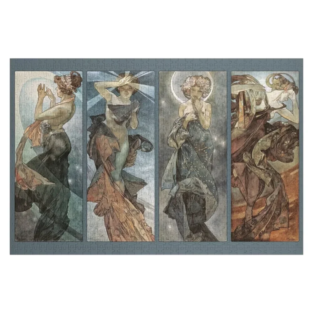 

The Moon and the Stars Alphonse Mucha Jigsaw Puzzle Custom Photo Personalised Customizable Gift Personalized Toys Puzzle