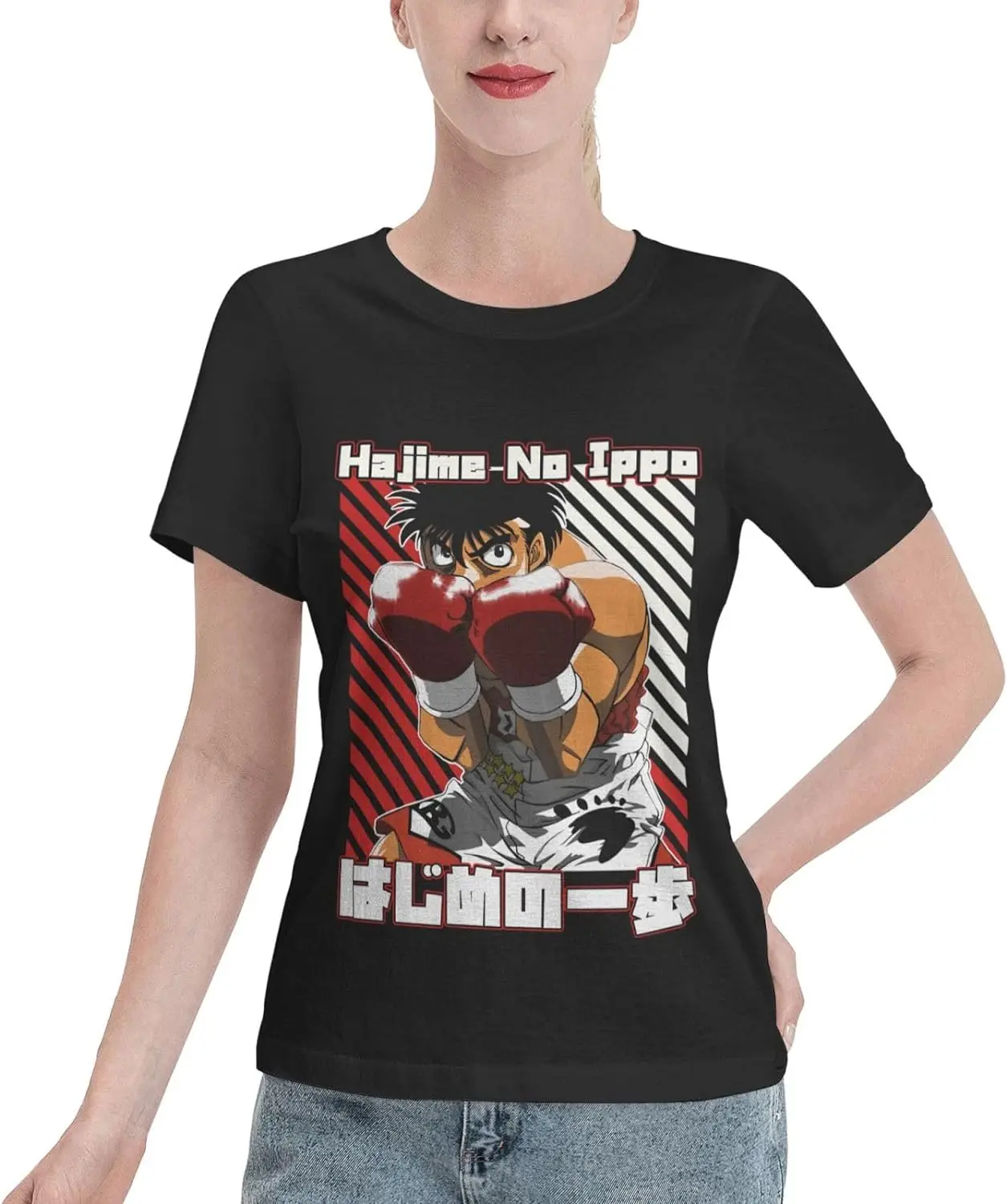 

Anime Hajime no Ippo Shirt Women's Crew Neck Short Sleeve Cotton Tees