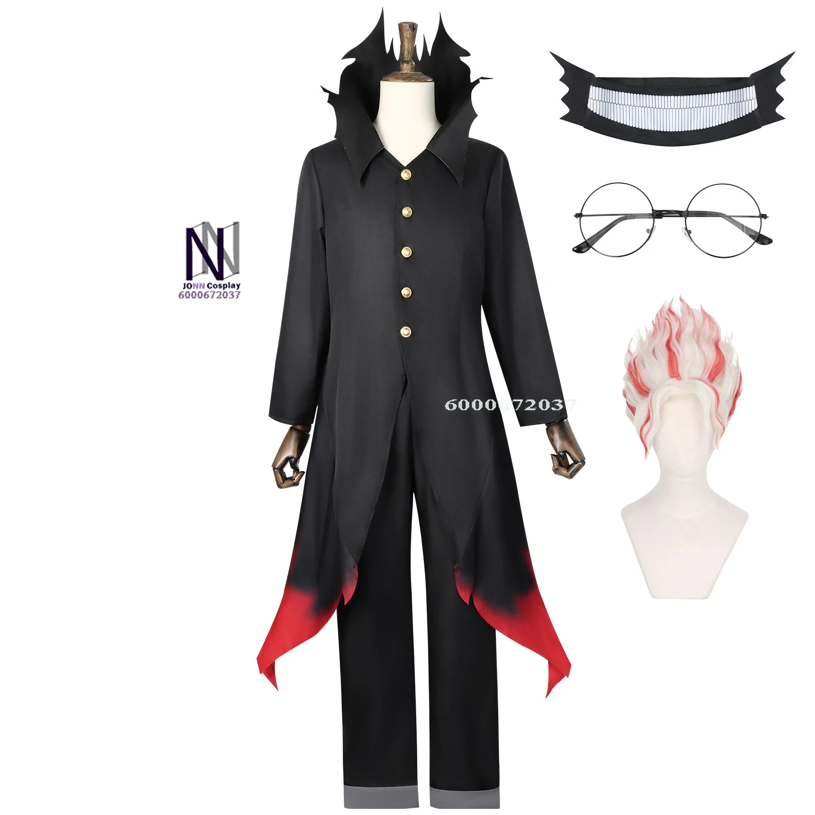 

Anime Dandadan Okarun (Ken Takakura) Cosplay Costume - Granny's Powers Black Uniform, Face Cover, Glasses for Women & Men